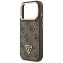 Kryt Guess 4G PU Triangle Logo & Stand iPhone 17 Pro - hnědá