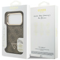 Kryt Guess 4G PU Triangle Logo & Stand iPhone 17 Pro - hnědá
