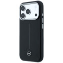 Kryt Mercedes Leather Semi Wrap Iconic Line iPhone 17 Pro černý