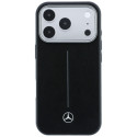 Kryt Mercedes Leather Semi Wrap Iconic Line iPhone 17 Pro černý