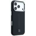 Kryt Mercedes Leather Semi Wrap Iconic Line iPhone 17 Pro černý
