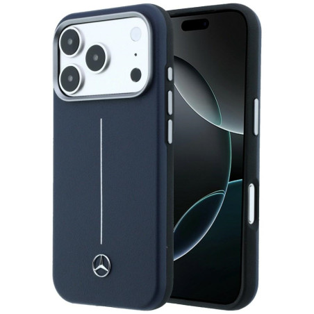 Kryt Mercedes Iconic Line MagSafe pro iPhone 17 Pro – navy blue
