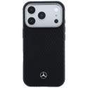 Kryt Mercedes Leather MagSafe pro iPhone 17 Pro Max - černý
