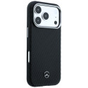 Kryt Mercedes Leather MagSafe pro iPhone 17 Pro Max - černý