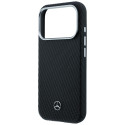 Kryt Mercedes Leather MagSafe pro iPhone 17 Pro Max - černý