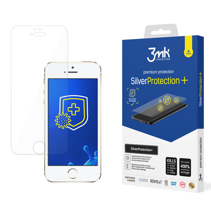 Ochranná fólie 3mk SilverProtection+ pro iPhone 5 / 5S / SE - stříbrná