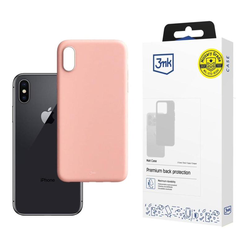 Kryt 3mk Matt Case pro iPhone Xs Max - matná růžová