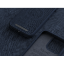 NJORD Vatn MagSafe Kryt z lososí kůže pro iPhone 13 Pro Max, tmavě modrý