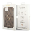 Kryt Guess 4G BIG METAL LOGO pro iPhone 14 - hnědý