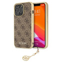 Kryt Guess 4G CHARMS Collection iPhone 13 Pro - brown