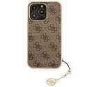 Kryt Guess 4G CHARMS Collection iPhone 13 Pro - brown