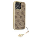 Kryt Guess 4G CHARMS Collection iPhone 13 Pro - brown