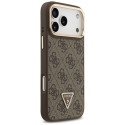 Kryt Guess 4G PU Triangle Logo & Stand pro iPhone 17 Pro Max - hnědý