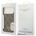 Kryt Guess 4G PU Triangle Logo & Stand pro iPhone 17 Pro Max - hnědý