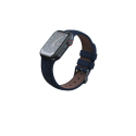 NJORD Vatn Řemínek z lososí kůže pro Apple Watch 42/44/45/49mm, tmavě modrý