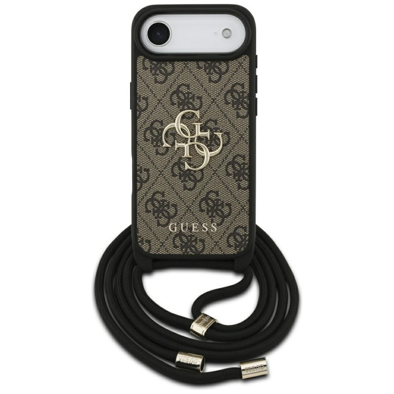 Pouzdro Guess 4G BIG LOGO CORD pro iPhone 17 Air - hnědá