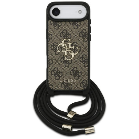Pouzdro Guess 4G BIG LOGO CORD pro iPhone 17 Air - hnědá
