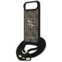 Pouzdro Guess 4G BIG LOGO CORD pro iPhone 17 Air - hnědá