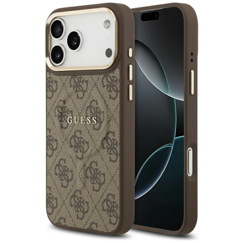 Kryt Guess 4G PU Classic Logo pro iPhone 17 Pro Max - hnědá
