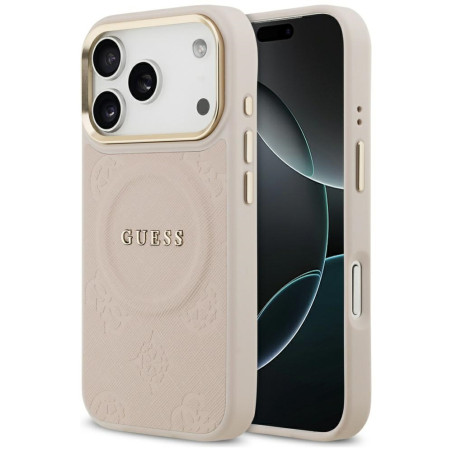 Kryt Guess Peony Hot Stamp MagSafe pro iPhone 17 Pro - pink