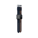 NJORD Vatn Řemínek z lososí kůže pro Apple Watch 42/44/45/49mm, tmavě modrý