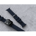NJORD Vatn Řemínek z lososí kůže pro Apple Watch 42/44/45/49mm, tmavě modrý