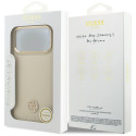Kryt Guess Grained Strass Logo iPhone 17 Pro Max - béžový