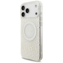 Kryt Guess IML FLOWERS MagSafe pro iPhone 17 Pro Max - bílá