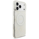 Kryt Guess IML FLOWERS MagSafe pro iPhone 17 Pro Max - bílá