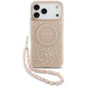 Kryt Guess IML Flowers MagSafe pro iPhone 17 Pro Max - růžová