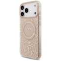 Kryt Guess IML Flowers MagSafe pro iPhone 17 Pro Max - růžová