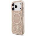 Kryt Guess IML Flowers MagSafe pro iPhone 17 Pro - pink