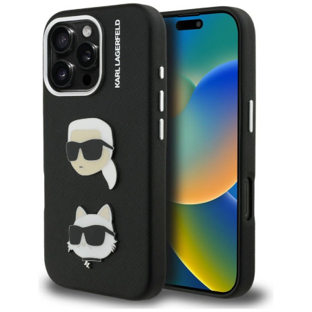 Kryt Karl Lagerfeld FW Grained pro iPhone 16 Pro Max - černý