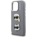 Kryt Karl Lagerfeld FW Grained iPhone 16 Pro Max - šedý