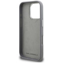 Kryt Karl Lagerfeld FW Grained pro iPhone 16 Pro - šedý