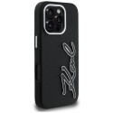 Kryt Karl Lagerfeld FW Grained Signature pro iPhone 16 Pro - černý