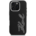 Kryt Karl Lagerfeld FW Grained Logo iPhone 16 Pro Max - černý
