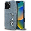 Kryt Karl Lagerfeld FW JEANS SIGNATURE iPhone 16 Pro Max - modrý