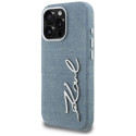 Kryt Karl Lagerfeld FW JEANS SIGNATURE iPhone 16 Pro Max - modrý