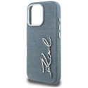 Kryt Karl Lagerfeld FW JEANS SIGNATURE iPhone 16 Pro Max - modrý