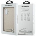 Kryt Karl Lagerfeld FW STAMPED iPhone 16 - béžový