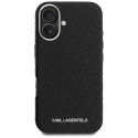 Kryt Karl Lagerfeld FW Stamped pro iPhone 16 - černý