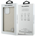 Kryt Karl Lagerfeld FW Stamped pro iPhone 16 Pro - beige
