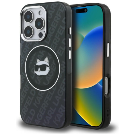 Kryt Karl Lagerfeld IML Choupette pro iPhone 16 Pro Max - černý
