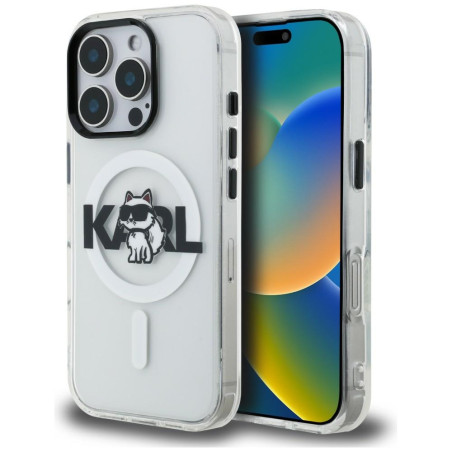 Kryt Karl Lagerfeld CHOUPETTE SKETCH iPhone 16 Pro - clear