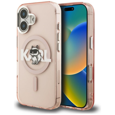 Kryt Karl Lagerfeld CHOUPETTE IML pro iPhone 16 - pink