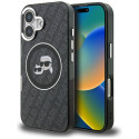 Kryt Karl Lagerfeld IML Glitter pro iPhone 16 - černý