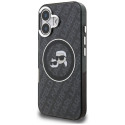 Kryt Karl Lagerfeld IML Glitter pro iPhone 16 - černý