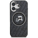Kryt Karl Lagerfeld IML Glitter pro iPhone 16 - černý