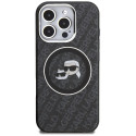 Kryt Karl Lagerfeld IML Glitter iPhone 16 Pro - černý